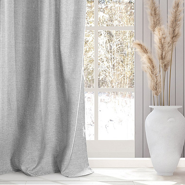 Штора рогожка пепельно-серая 200х270 см Волшебная Ночь Крафт (777129)