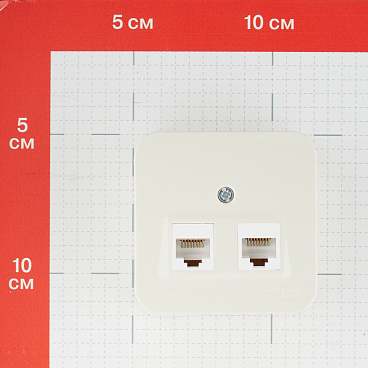 Розетка компьютерная Systeme Electric Blanca накладная бежевая 2хRJ45 (BLNIA045457)