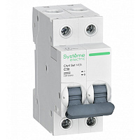Автоматический выключатель модульный Systeme Electric City9 Set 2P 50А тип C 4,5 кА 230 В (C9F34250)
