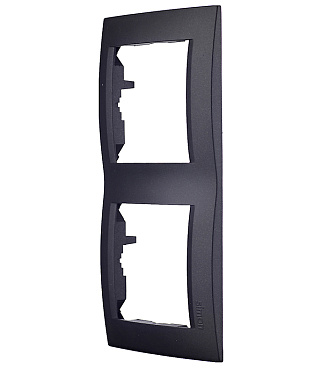 Рамка Simon 15 двухместная графит (1500620-038)