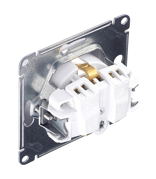 Розетка Systeme Electric Glossa встраиваемая белая со шторками (GSL000145)