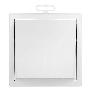 Выход вентиляционный настенный Era с обратным клапаном и с фланцем пластиковый 150х150 мм d125 мм