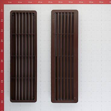 Решетка вентиляционная полипропиленовая переточная Era ДП 450х131 мм коричневая (2 шт.)