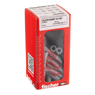 Дюбель универсальный Fischer DuoPower 10x80 мм нейлон (25 шт.)