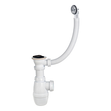 Сифон для раковины Wirquin Минор 1 1/2х40/50 мм с выпуском 40/50 мм с соединением 40/50 мм белый (30987191)