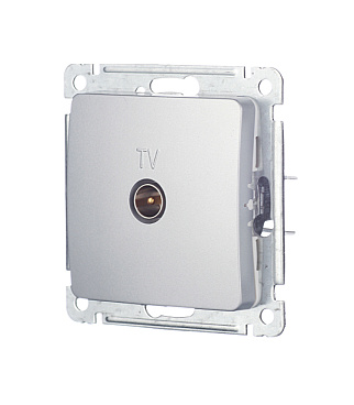 Розетка телевизионная Hegel Master встраиваемая серебро (РСТВ-401-06)