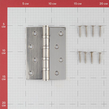 Петля Corsa Deco карточная универсальная неразъемная 100х75 мм матовый никель