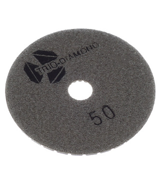 Круг алмазный шлифовальный по камню Trio-Diamond гибкий d100 мм P50 для мокрого шлифования