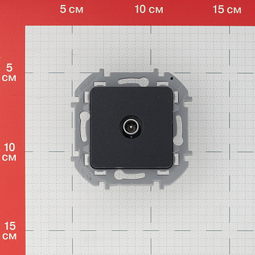 Розетка телевизионная Legrand Inspiria встраиваемая антрацит (673863)