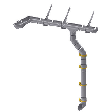 Хомут трубы пластиковый d80 мм Docke Standard светло-коричневый RAL 8017