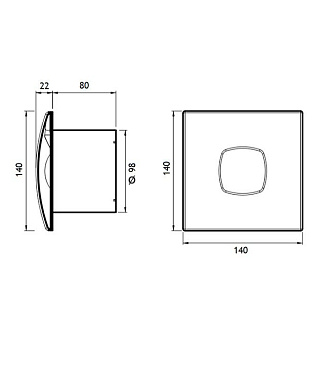 Вентилятор осевой Cata Silentis 10Т с таймером 140х140 мм d100 мм слоновая кость