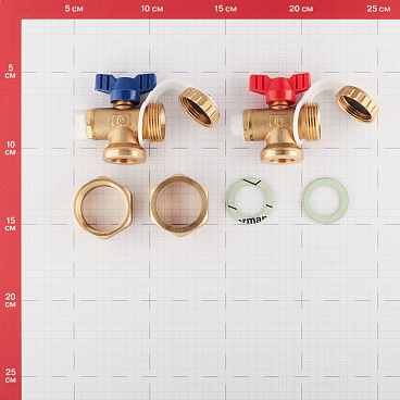 Тройник коллекторный 1" с воздухоотводчиком и с шаровым краном (UFH-ESK060303-M)