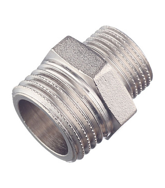 Ниппель переходной Stout 1/2 НР(ш) х 3/8 НР(ш) латунный (SFT-0004-001238)
