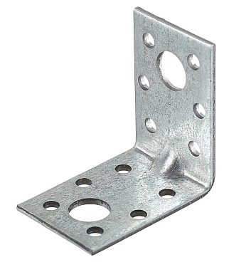 Уголок крепежный усиленный оцинкованный 50x50x35x2.5 мм