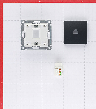 Розетка компьютерная Hegel Master встраиваемая черная RJ45 (РСК-400-08)