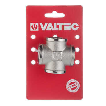 Крестовина Valtec 3/4 ВР(г) х 3/4 ВР(г) х 3/4 ВР(г) х 3/4 ВР(г) латунная (VTr.760.N.0005)