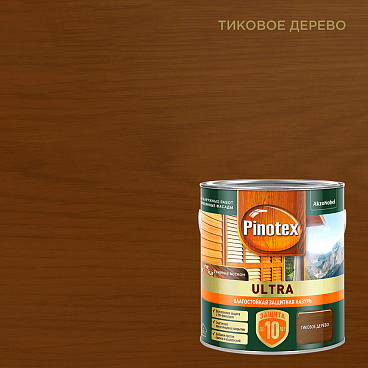 Антисептик Pinotex Ultra декоративный для дерева тиковое дерево 2,5 л