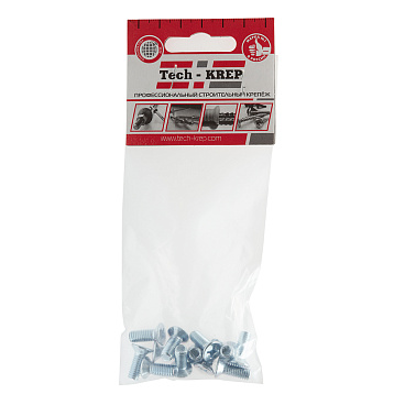 Винт оцинкованный M6x16 мм DIN 965 потайная головка (12 шт.)