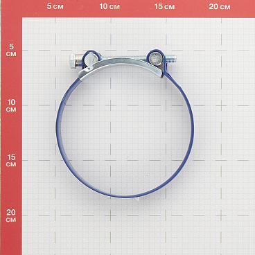 Хомут силовой Hard-Fix 104-112 мм оцинкованная сталь с полимерным покрытием одноболтовый