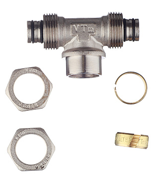 Тройник VALTEC (VTm.332.N.200420) 20 обж(ц) х 1/2 ВР(г) х 20 обж(ц)