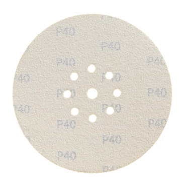 Диск шлифовальный КМ Gold d225 мм P40 на липучку бумажная основа (5 шт.)