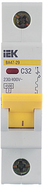 Автоматический выключатель модульный IEK Karat ВА 47-29 1P 32А тип C 4,5 кА 230/400 В (MVA20-1-032-C)