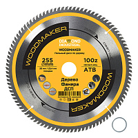 Диск пильный по дереву Diamond Industrial WoodMaker 255х30х2,6 мм 100 зубьев (DIDD255Z100)