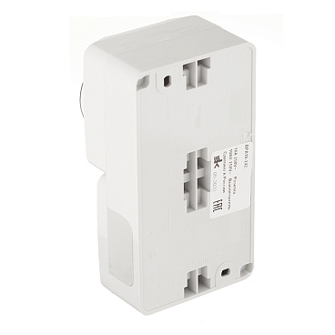 Блок выключатель и розетка Systeme Electric Этюд двухклавишный накладной серый (BPA16-242C)