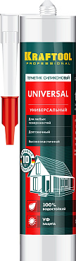 Универсальный силиконовый герметик KRAFTOOL 300 мл белый