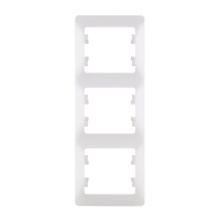 Рамка Systeme Electric Glossa трехместная белая (GSL000107)