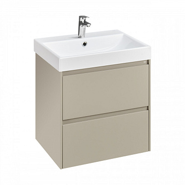 Тумба под раковину Roca Ona 60 см подвесная бежево-серая матовая (A857613510)