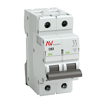 Автоматический выключатель модульный EKF Averes AV-6 2Р 63А тип C 6 кА 230 В (mcb6-2-63C-av)