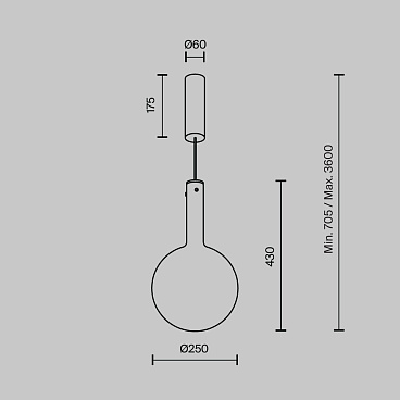 Подвесной светильник Maytoni MOD182PL-L6W3K