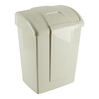 Контейнер для мусора Martika Форте с крышкой 13 л пластик слоновая кость