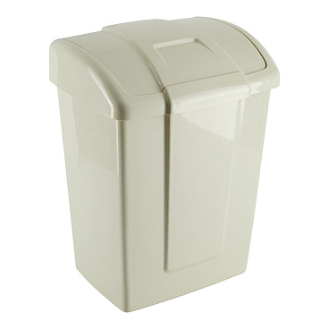 Контейнер для мусора Martika Форте с крышкой 13 л пластик слоновая кость