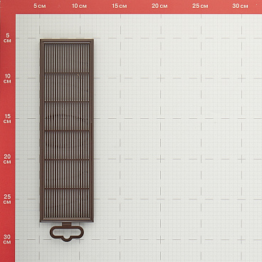 Решетка вентиляционная пластиковая переточная Era ДП 227х67 мм коричневая