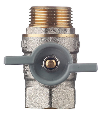 Кран шаровой латунный СТМ 3/4 ВР(г) х 3/4 НР(ш) бабочка прямой