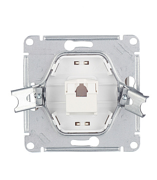 Розетка компьютерная Systeme Electric Glossa встраиваемая титан RJ45 (GSL000481K)