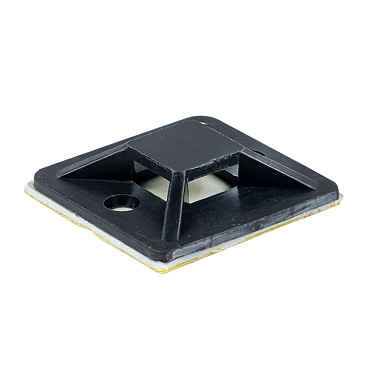 Площадка для крепления стяжек EKF PROxima 30х30 мм самоклеящаяся черная (100 шт.) (plc-30х30-b)