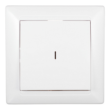Выключатель Svet одноклавишный встраиваемый белый с подсветкой (SV1001-0008)
