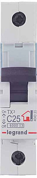 Автоматический выключатель модульный Legrand TX3 1P 25А тип C 6 кА 230/400 В (404030)