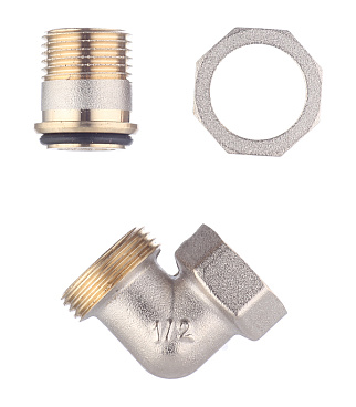 Американка угловая 1/2 ВР(г) х 1/2 НР(ш) латунная