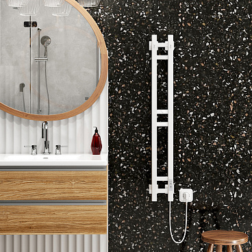 Полотенцесушитель электрический MyFrea MyParma 1200х100 мм 100 Вт с терморегулятором белый