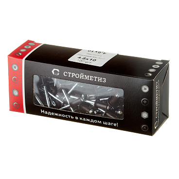 Заклепка вытяжная 4,8x10 мм алюминий/сталь коричневая RAL 8017 (100 шт.)