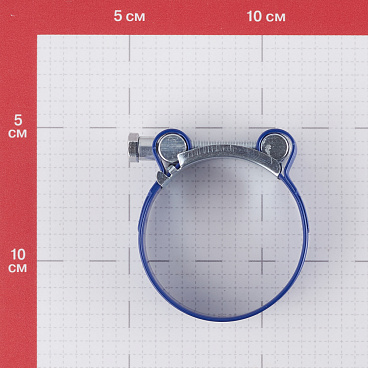 Хомут силовой Hard-Fix 56-59 мм оцинкованная сталь с полимерным покрытием одноболтовый