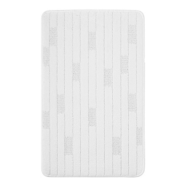 Коврик для ванной белый 50х80 см Fora Bricks (FOR-PP-BRK50-80W)