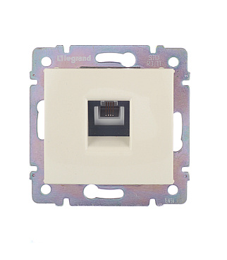 Розетка телефонная Legrand Valena встраиваемая слоновая кость RJ11 (695622)