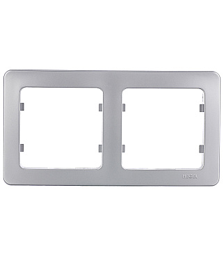 Рамка Hegel Master двухместная серебро (Р402-06)