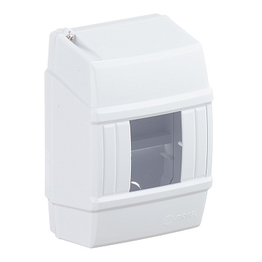 Щит распределительный навесной Makel ЩРН-П-2/4 пластиковый IP40 125х80х45 мм 4 модуля белый