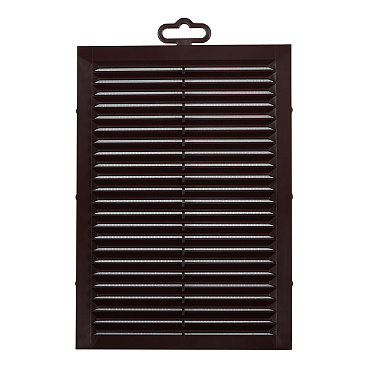 Решетка вентиляционная пластиковая приточно-вытяжная Era С 170х240 мм с сеткой коричневая